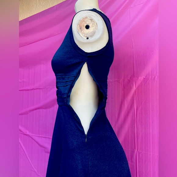 Max Studio Midnight Blue Midi Dress XS NWT - Picture 14 of 16